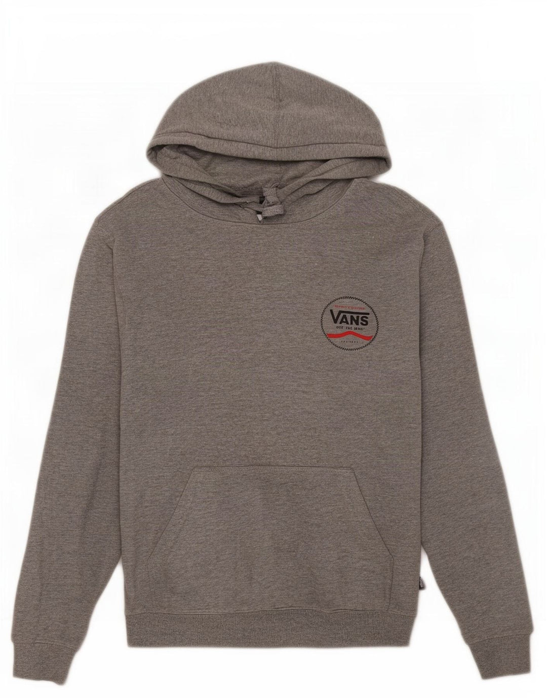 Vans masculino gráfico moletom com capuz pequeno cinza manchado