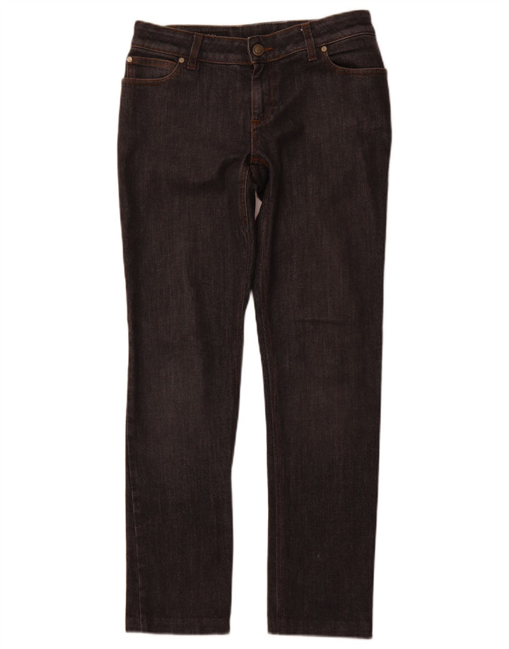 Jeans retos femininos GUCCI IT 44 médio W30 L30 algodão cinza