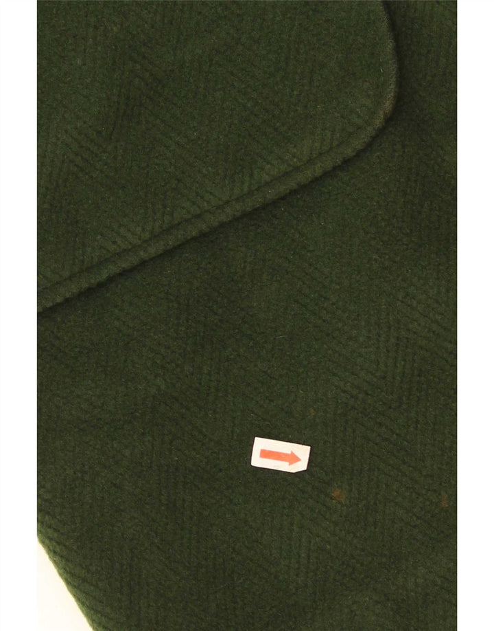 Casaco Duffle Masculino Vintage com Capuz UK 38 Acetato Verde Médio