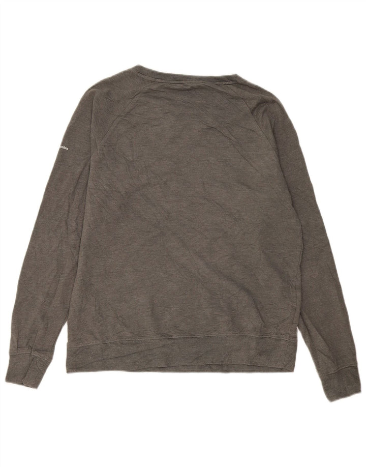Suéter gráfico feminino Columbia UK 14 algodão cinza médio
