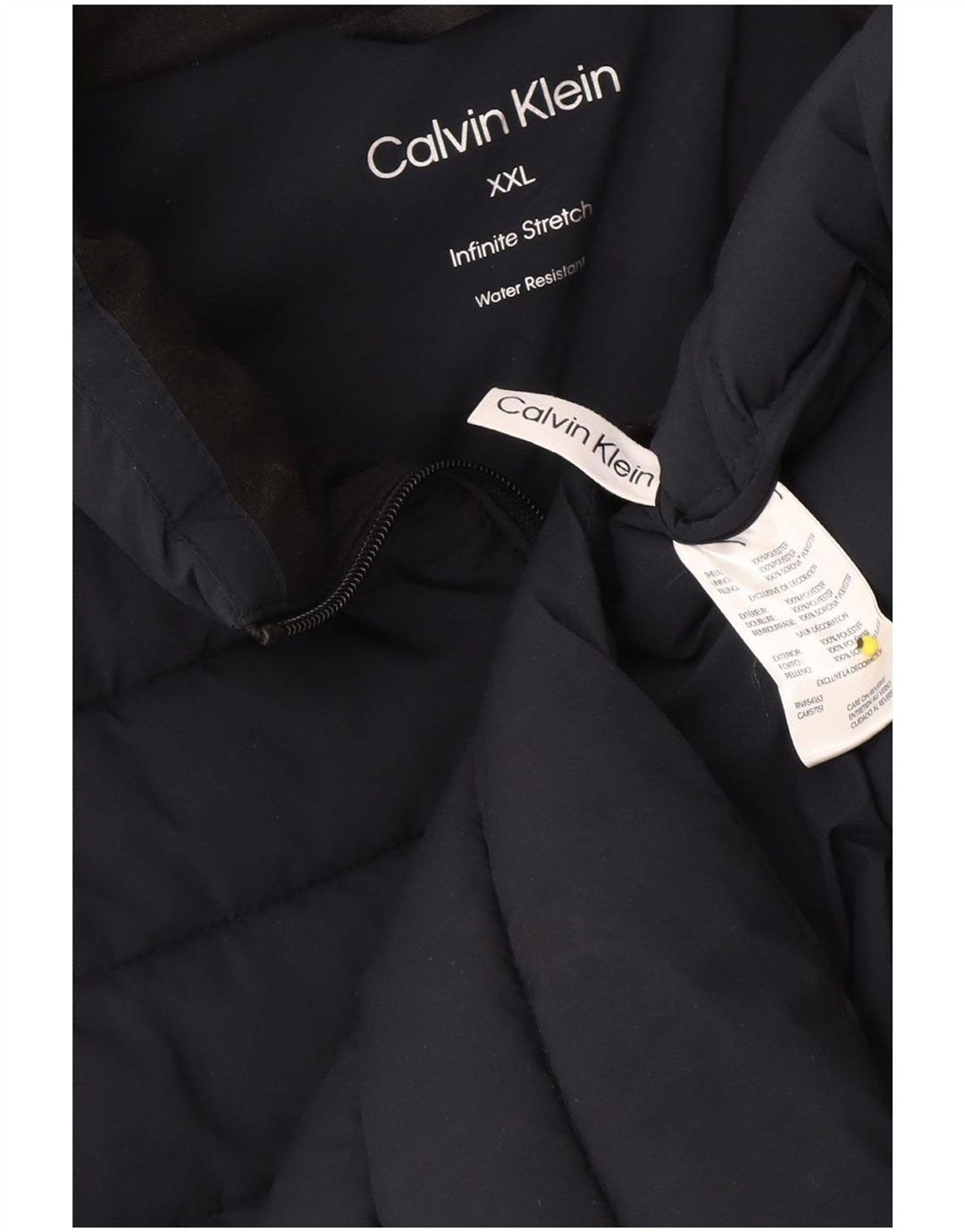 Colete acolchoado masculino Calvin Klein UK 44 2XL poliéster azul marinho