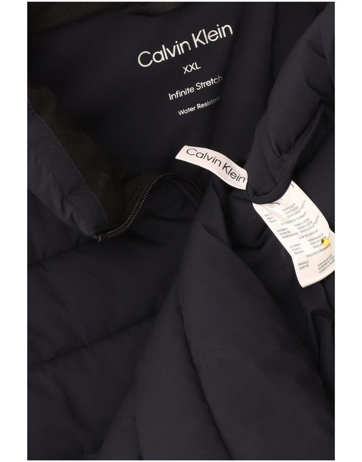 Colete acolchoado masculino Calvin Klein UK 44 2XL poliéster azul marinho