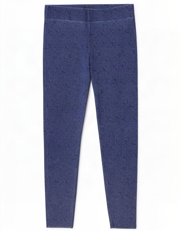 Calça casual feminina Marks & Spencer UK 14 grande W32 L29 azul marinho