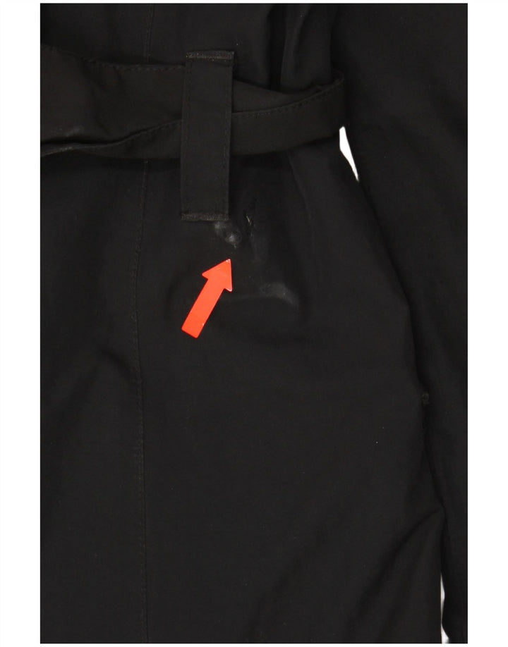 Trench Coat feminino com capuz The North Face UK 14 poliéster preto médio