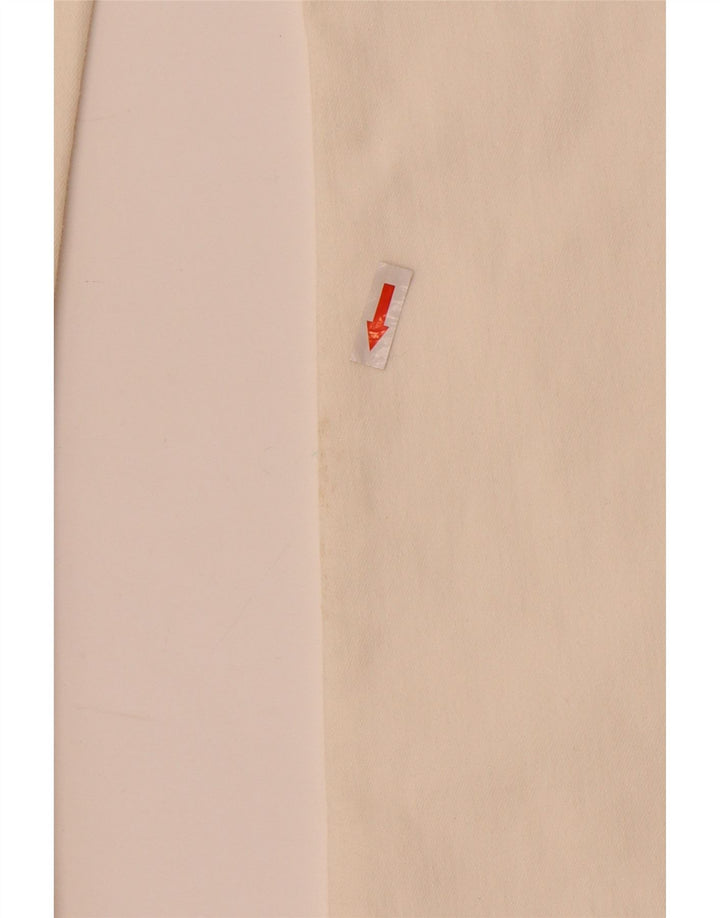 Zara Jeans feminino queimado EU 34 2XS W24 L32 algodão branco