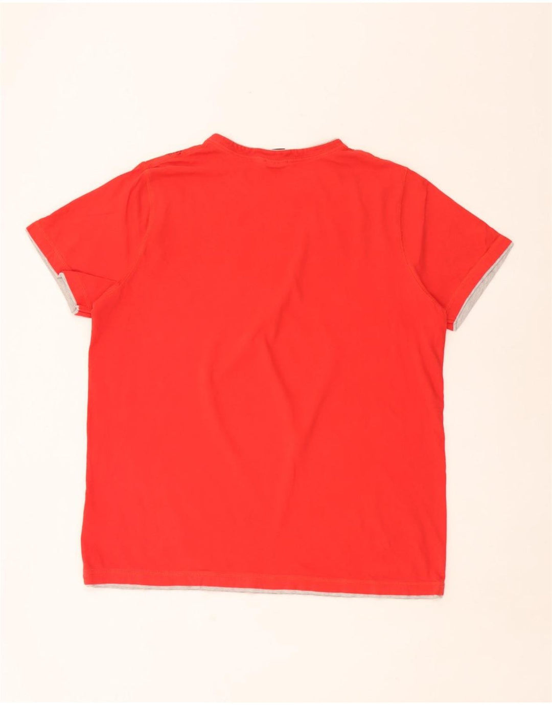 Animal Mens Graphic T-Shirt Top XL Algodão Vermelho
