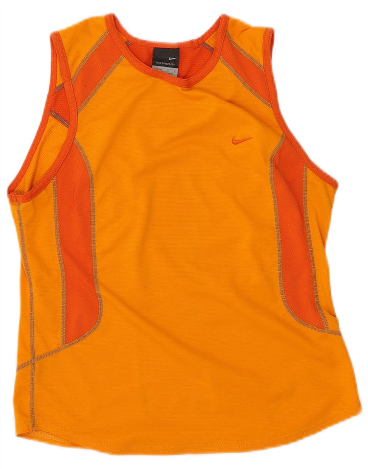 Colete feminino Nike US 8/10 médio laranja colorblock poliéster