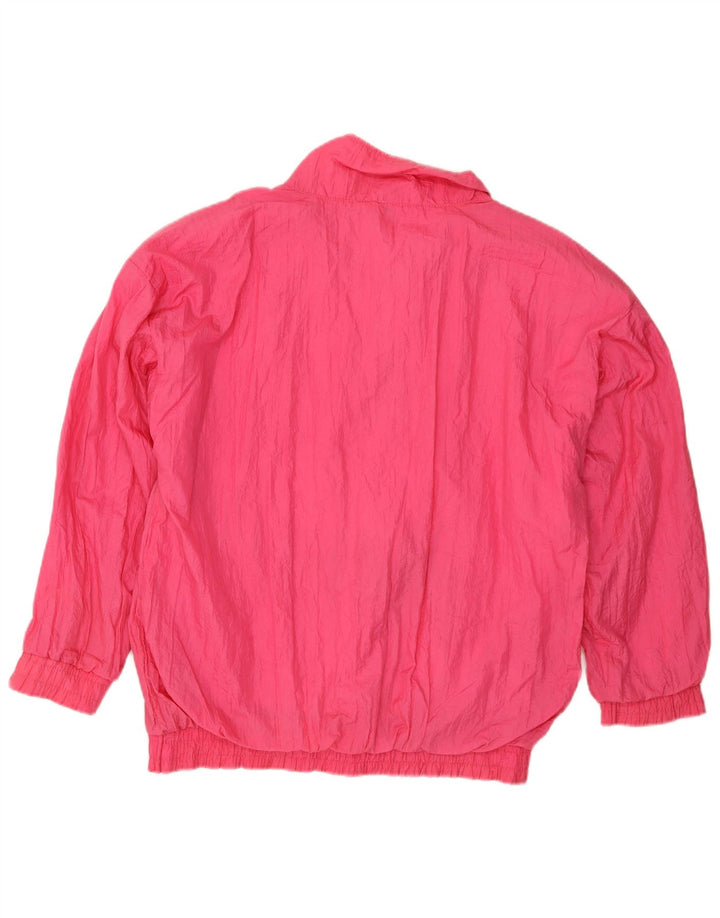 Jaqueta Anorak Vintage Masculina UK 42/44 Grande Nylon Rosa