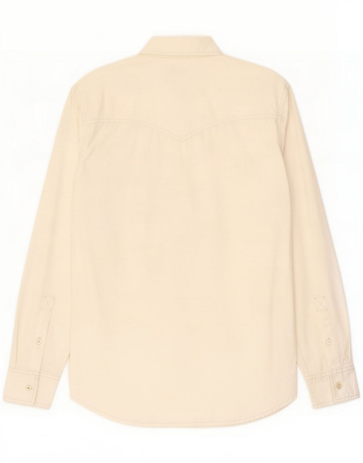 Levi's Camisa masculina grande de algodão off white