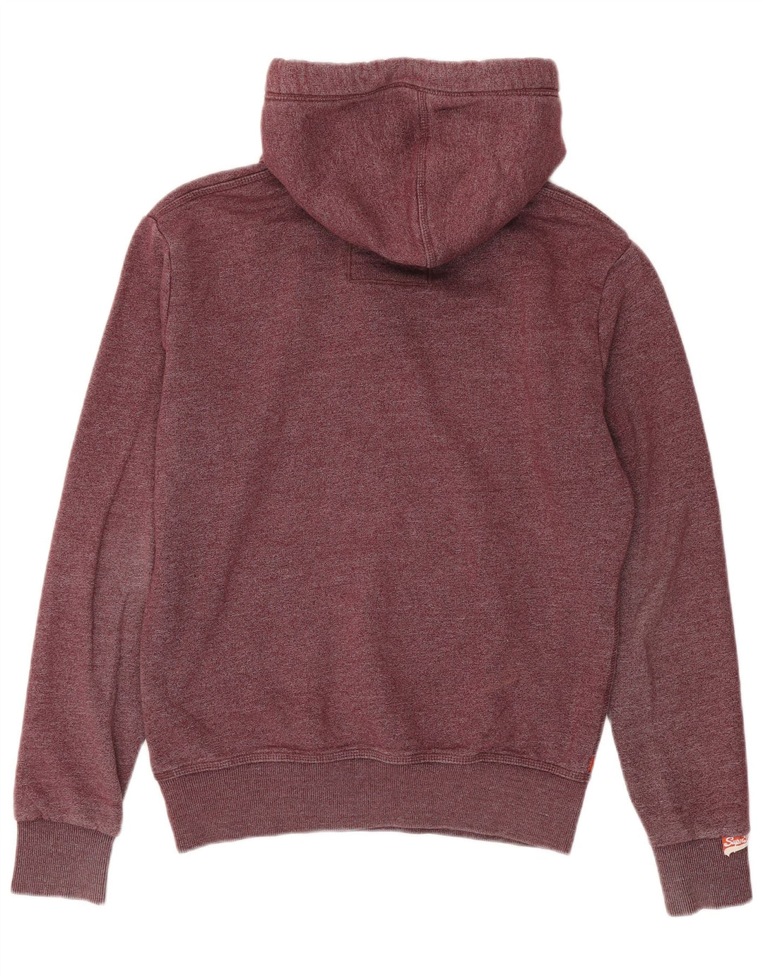 SUPERDRY Suéter masculino com capuz médio algodão Borgonha