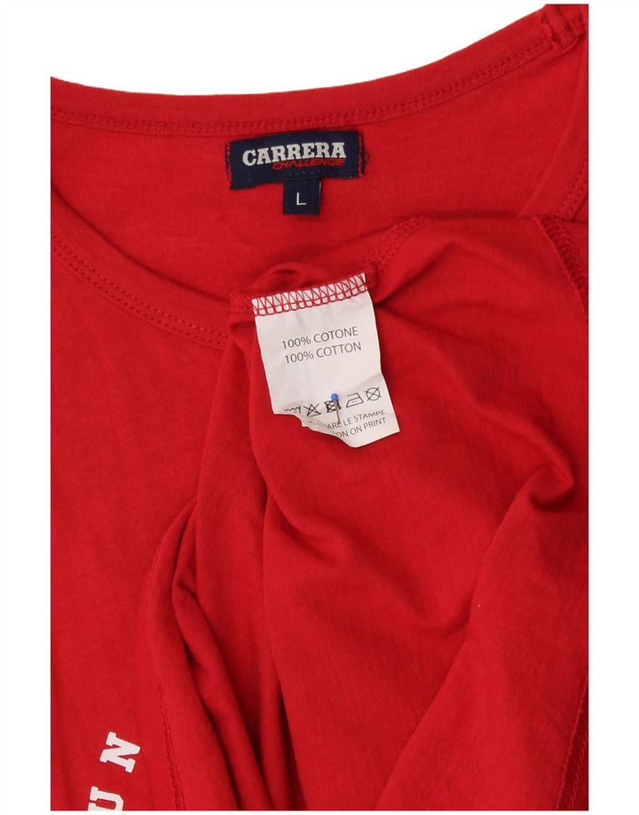 Colete gráfico masculino CARRERA top grande de algodão vermelho