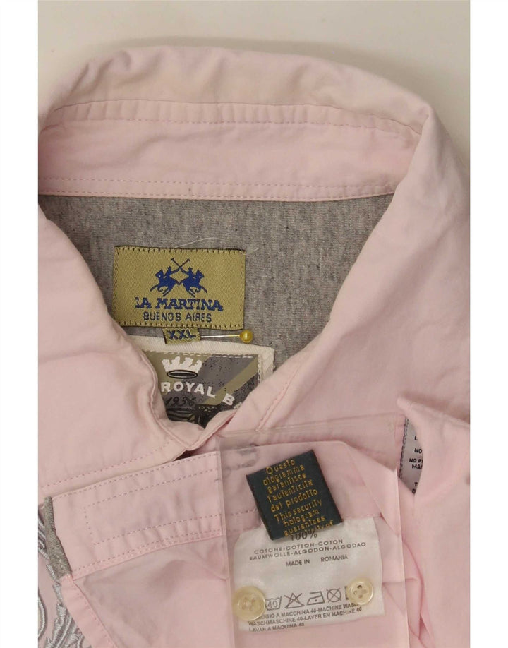 Camisa gráfica masculina La Martina 2XL algodão rosa