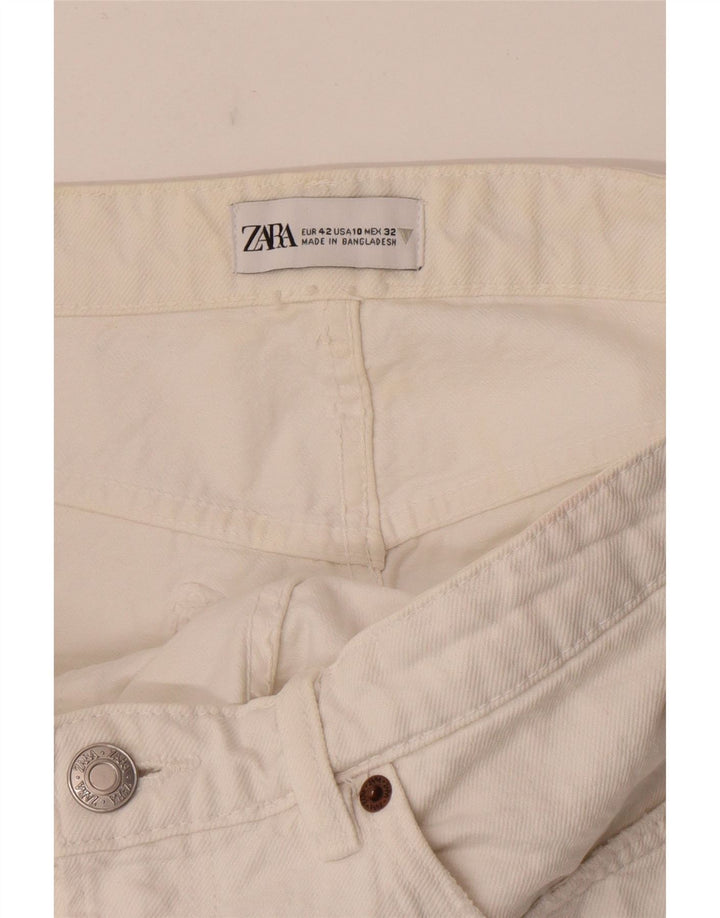 Shorts jeans feminino Zara EU 42 grande W32 branco