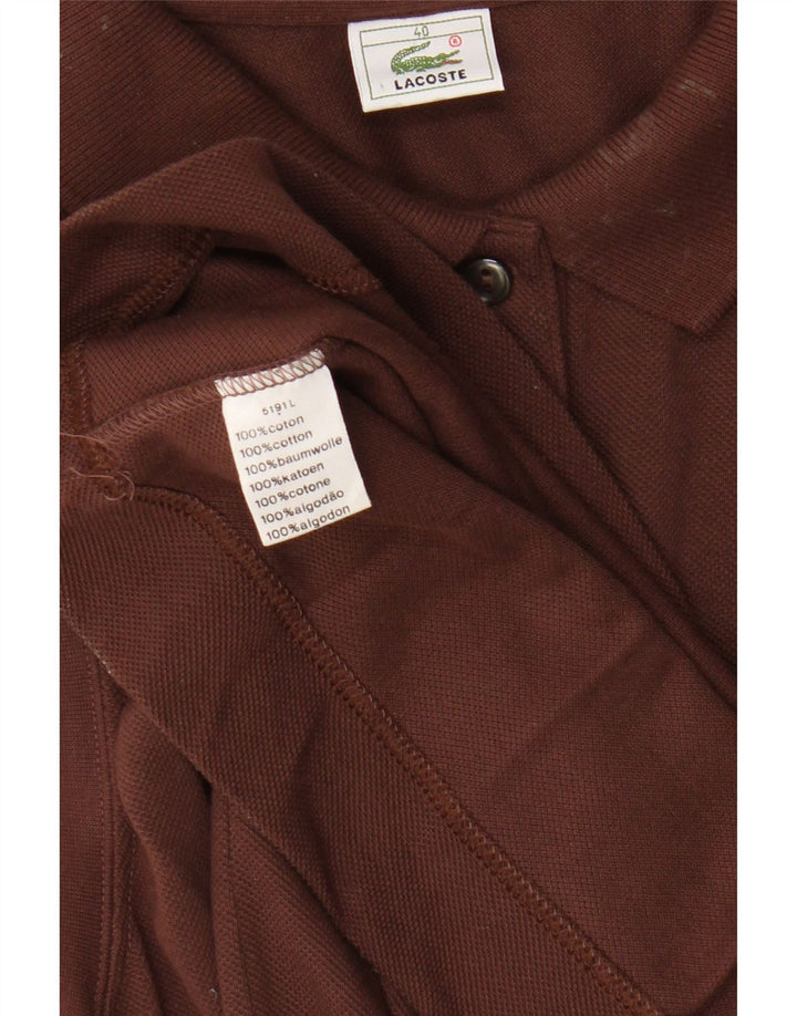 Vestido polo feminino sem mangas Lacoste tamanho 40 algodão marrom médio