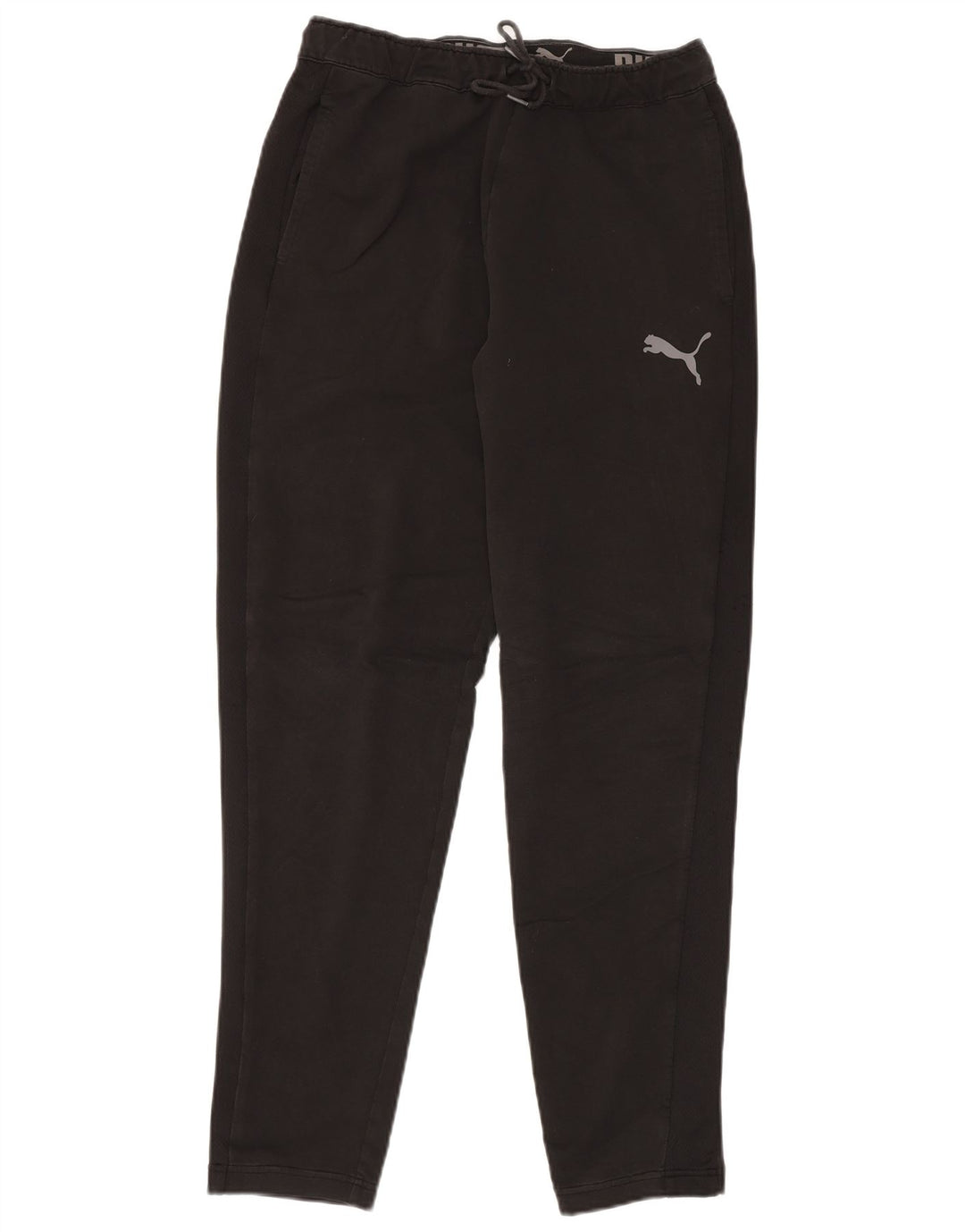 Calça de treino masculina PUMA de algodão preto médio