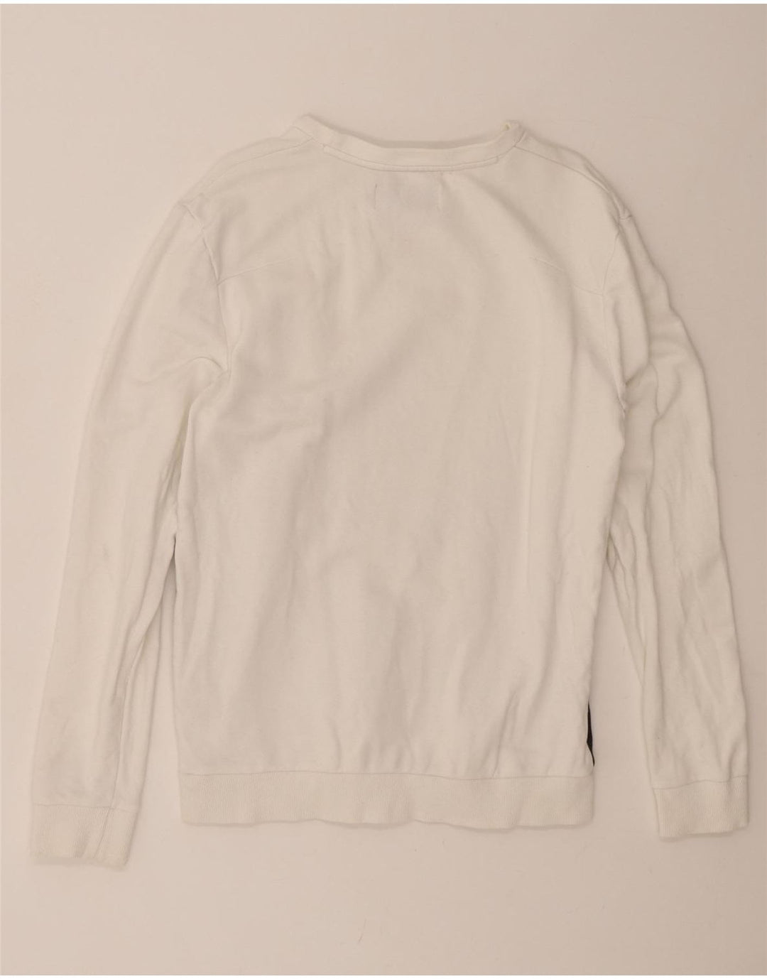 CALVIN KLEIN JEANS moletom gráfico masculino jumper médio algodão branco