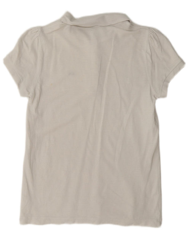Camisa polo feminina Lacoste tamanho 42 grande algodão branco