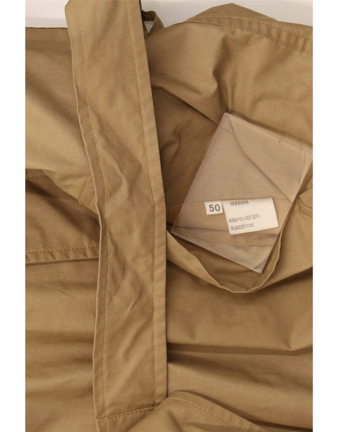 Trench Coat Vintage Masculino IT 50 Grande Poliéster Bege