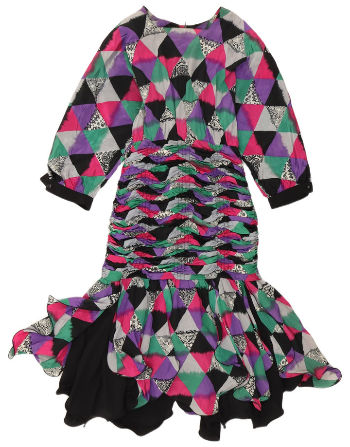 Vestido Sereia Feminino Vintage IT 42 Médio Multicolorido Geométrico