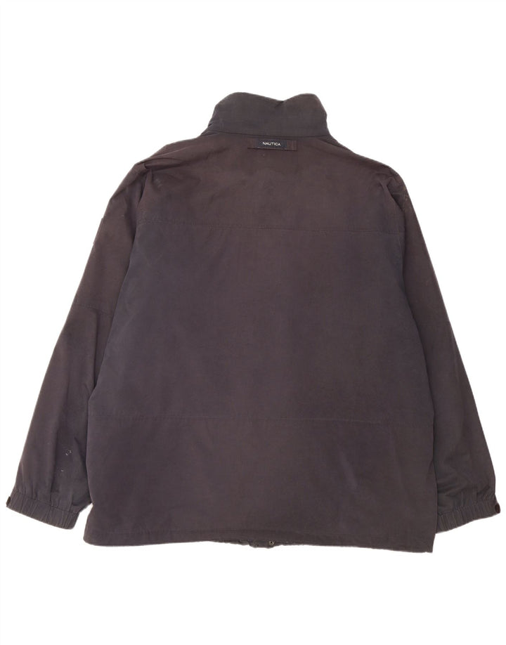 Jaqueta corta-vento masculina Nautica UK 42 XL poliéster preto
