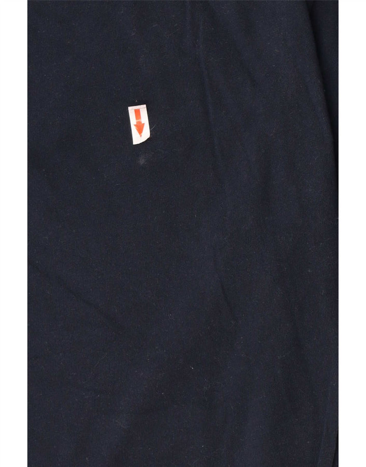 Camiseta masculina Fred Perry grande algodão azul marinho