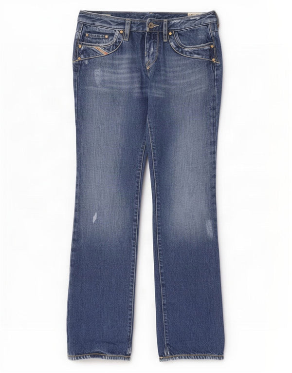 Diesel Womens Kycut Distressed Bootcut Jeans W28 L32 Blue Cotton