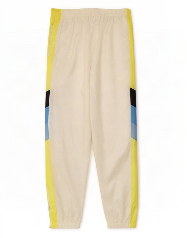 Calça de treino masculina vintage Joggers médio branco colorblock