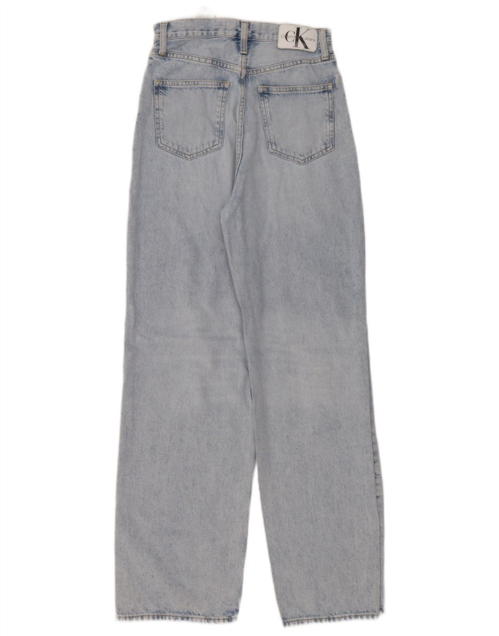Calça jeans feminina Calvin Klein solta W26 L32 algodão azul