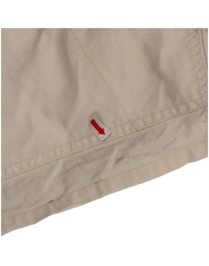 Shorts cargo feminino Columbia US 6 médio W28 algodão bege