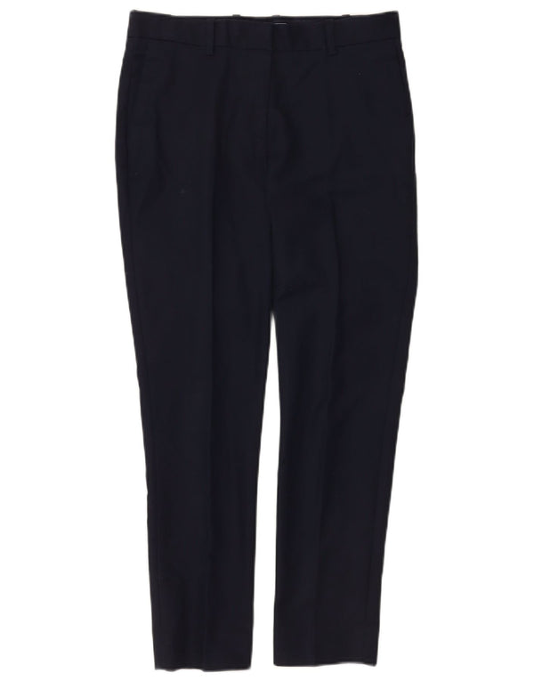 Calça feminina Gap Slim Fit cortada EUA 0 XS W28 L26 algodão azul marinho