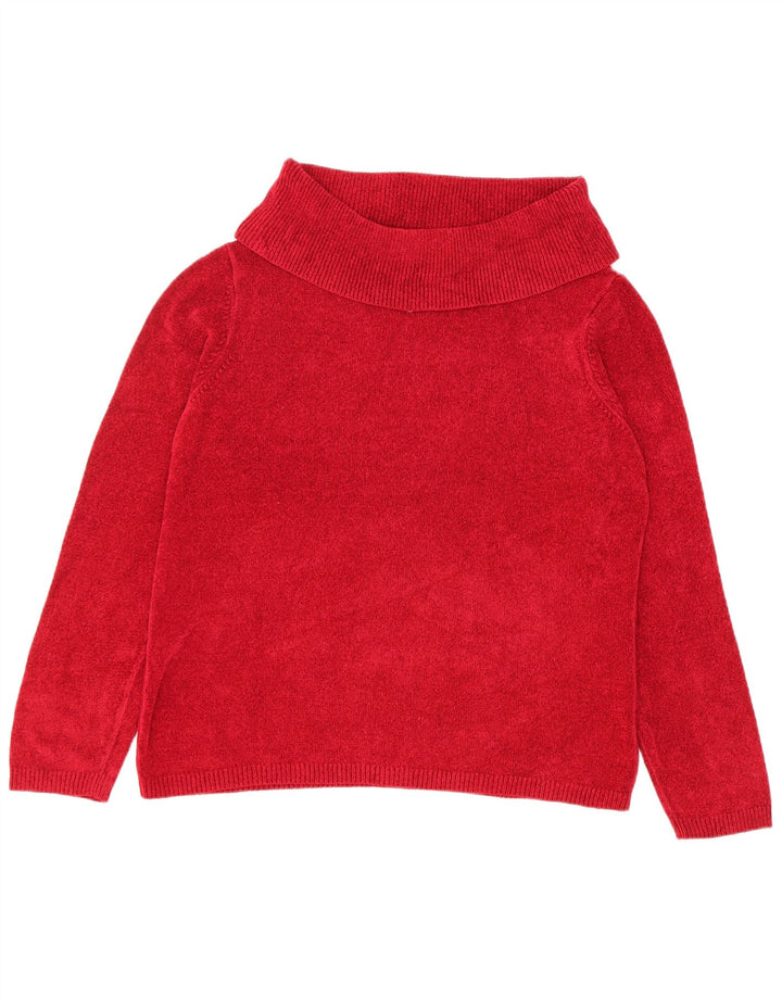 Suéter feminino Marks & Spencer com gola redonda Reino Unido 18 XL viscose vermelha