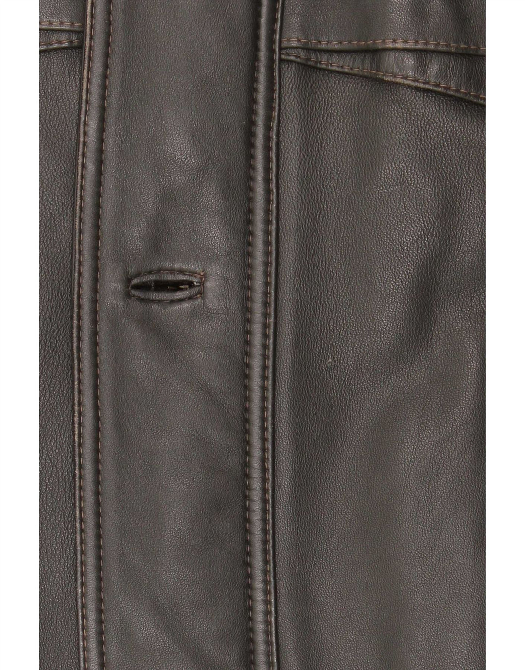 Jaqueta de couro masculina vintage UK 42 XL preta