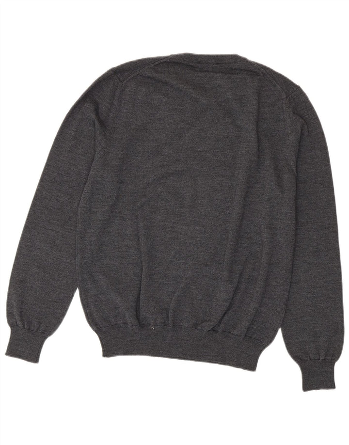 Suéter feminino Calvin Klein Jeans com gola redonda, tamanho 16, cinza grande