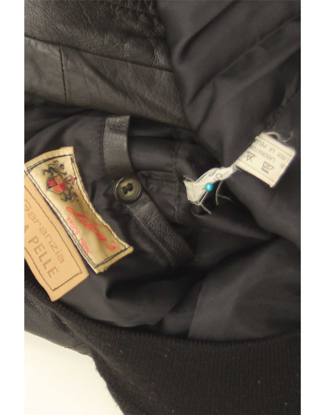 Jaqueta de couro masculina vintage UK 40 grande preta