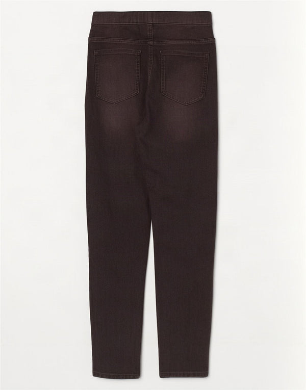 Calça jeans feminina Marks & Spencer UK 12 médio W28 L28 algodão cinza