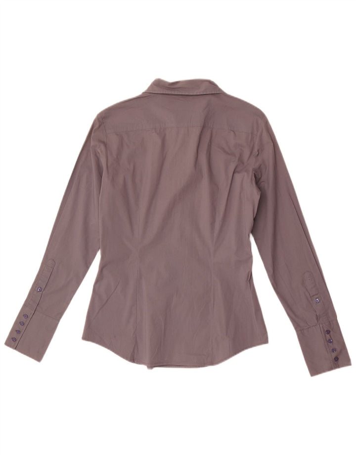 Pulôver feminino Benetton UK 10 pequeno algodão cinza