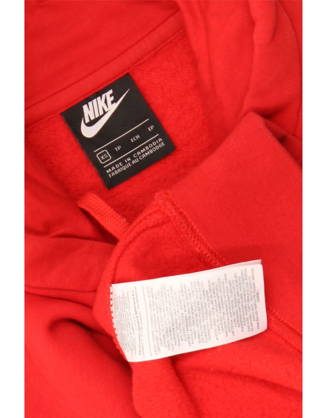 NIKE Mens Hoodie Jumper XS Red Cotton Vintage Nike and Second-Hand Nike from Messina Hembry 