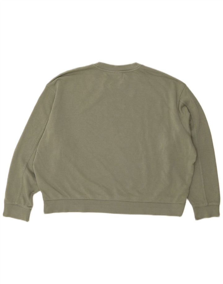 WEEKDAY Suéter feminino oversized Reino Unido 14 algodão cáqui médio