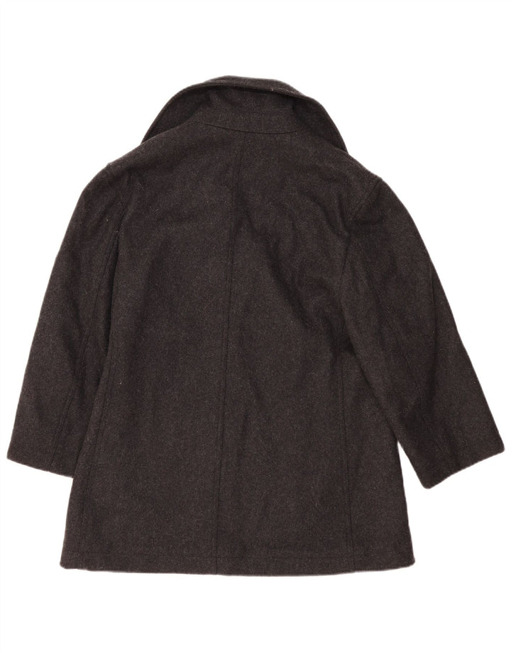 Casaco feminino Calvin Klein Jeans com peito duplo UK 18 XL lã cinza