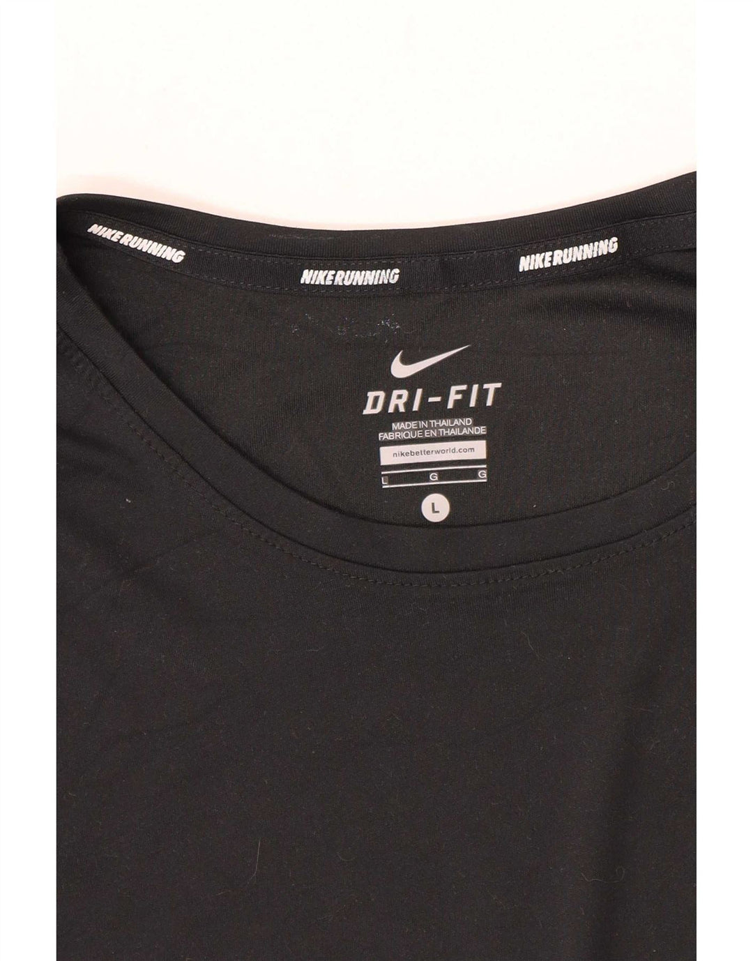 Nike Mens Running Camiseta de manga curta Top Grande Preto
