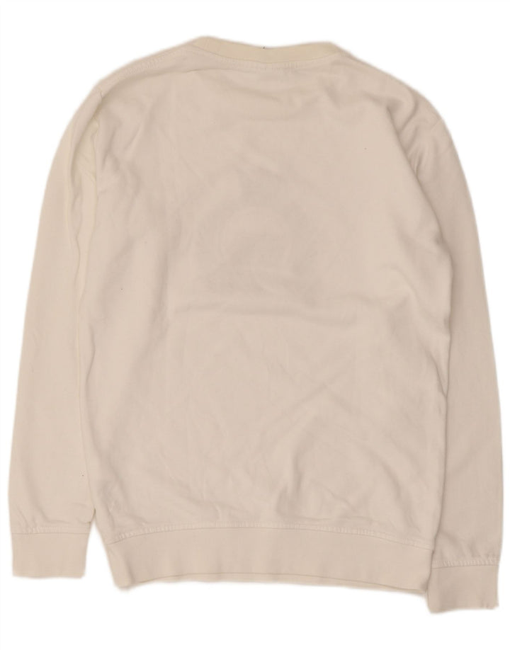 Zara moletom gráfico masculino jumper pequeno algodão branco