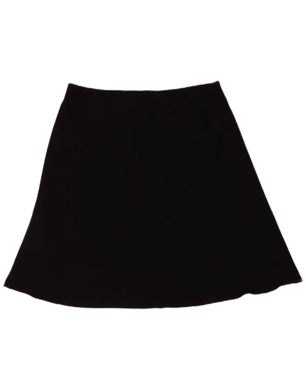 Saia feminina Marks & Spencer A-Line UK 18 XL W38 poliéster preto