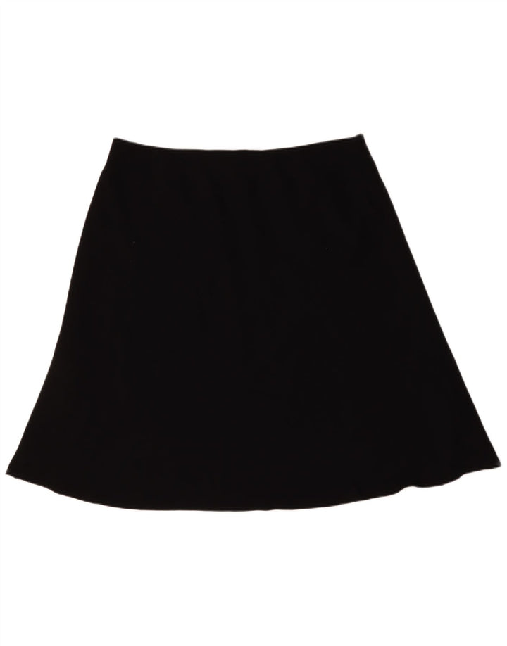 Saia feminina Marks & Spencer A-Line UK 18 XL W38 poliéster preto
