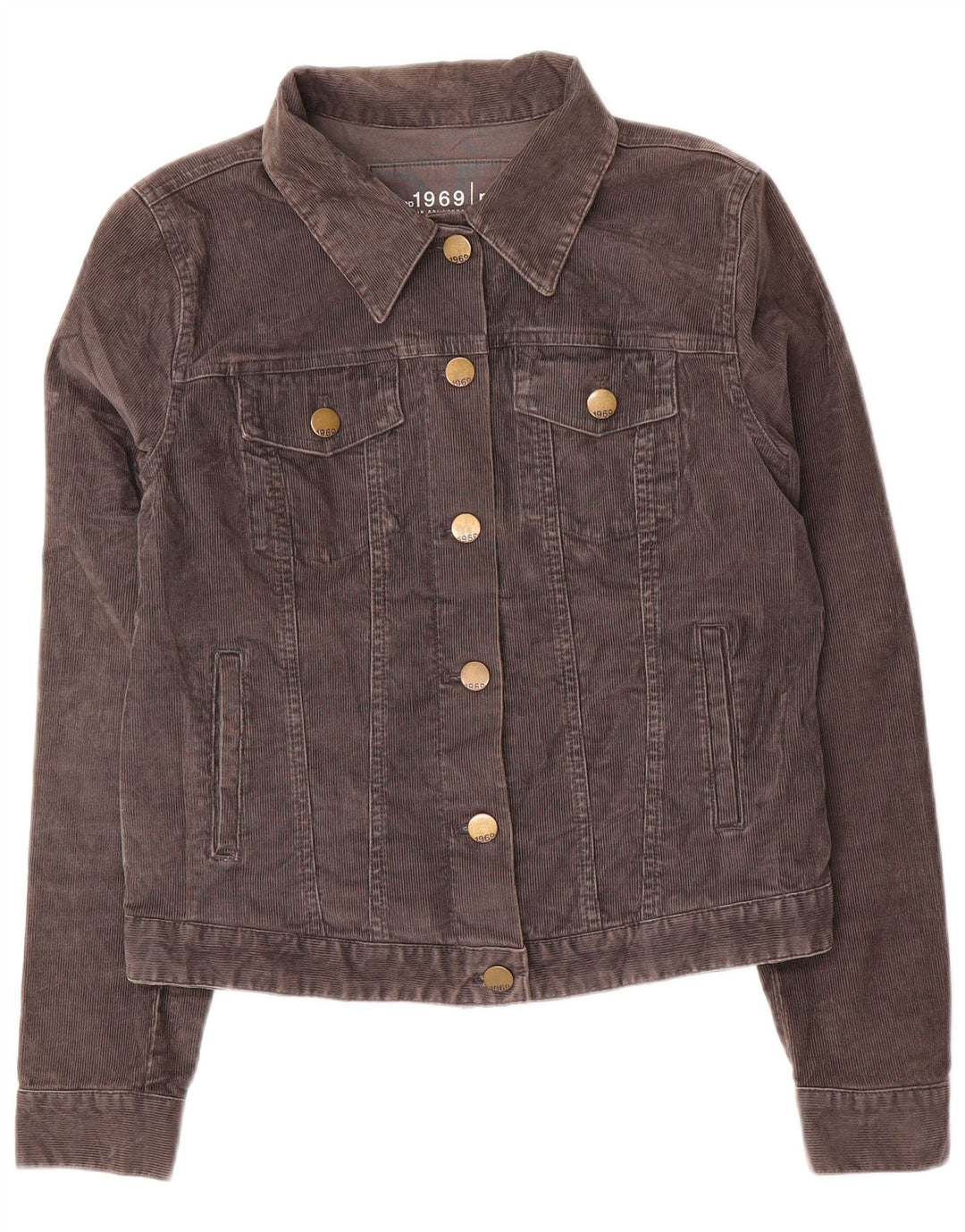 Jaqueta feminina de veludo cotelê Gap Reino Unido 14 algodão cinza médio