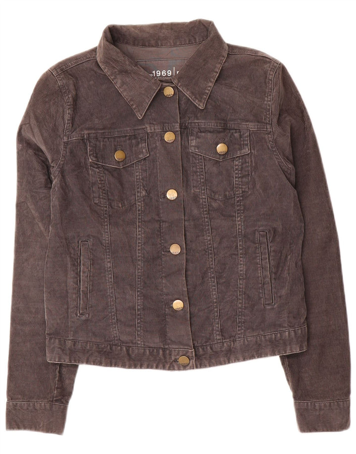 Jaqueta feminina de veludo cotelê Gap Reino Unido 14 algodão cinza médio