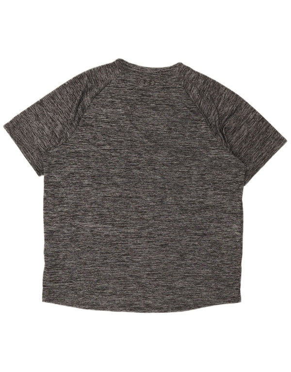 Camiseta masculina Under Armour Top 2XL poliéster manchado cinza
