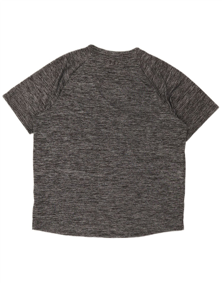 Camiseta masculina Under Armour Top 2XL poliéster manchado cinza