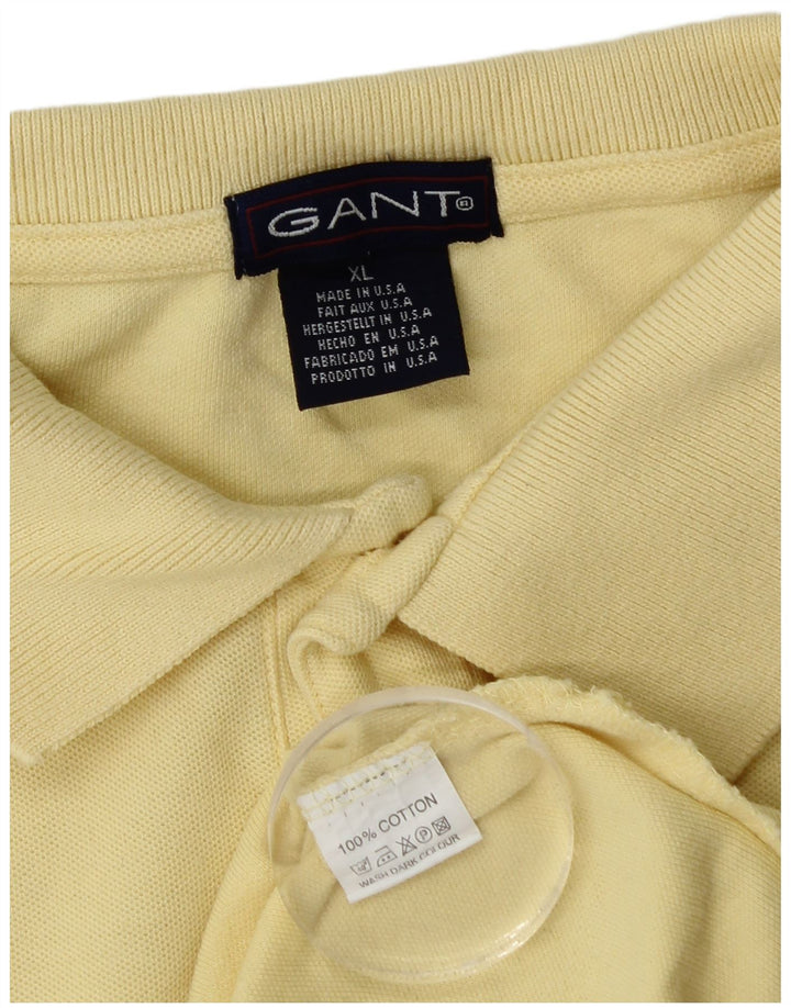 Camisa polo masculina Gant XL algodão amarelo