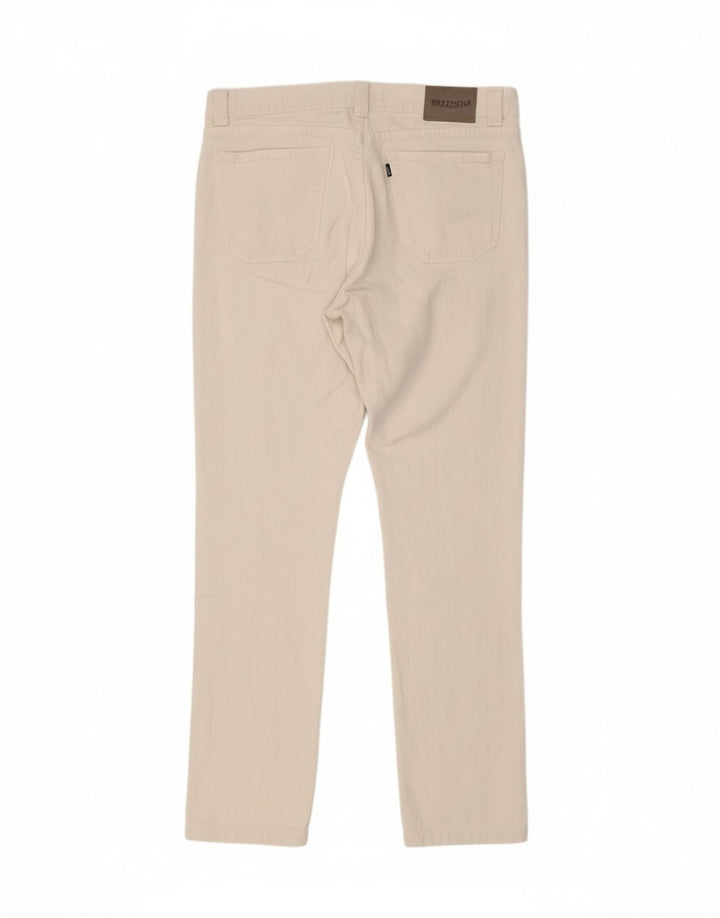 JECKERSON Mens Slim Casual Trousers W36 L32 White Cotton Vintage Jeckerson and Second-Hand Jeckerson from Messina Hembry 