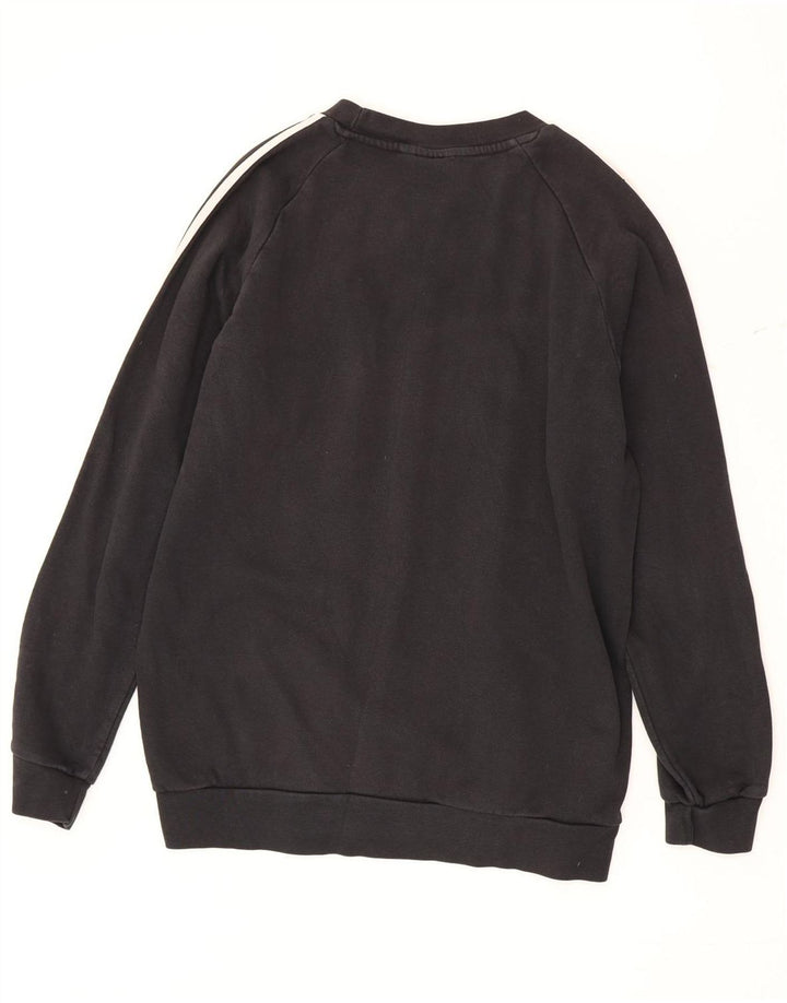 Adidas Mens Moletom Jumper Médio Algodão Preto